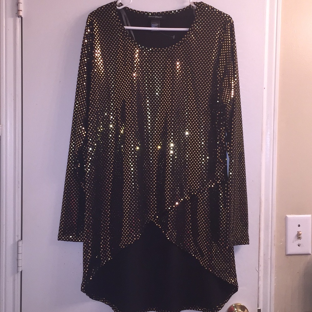 Ashley Stewart Sequins Elegant Blouse